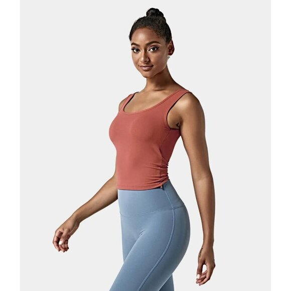 Halara Womens U Neck Backless Crossover Barre Ballet Dance Tank Top Size Large - Picture 1 of 7